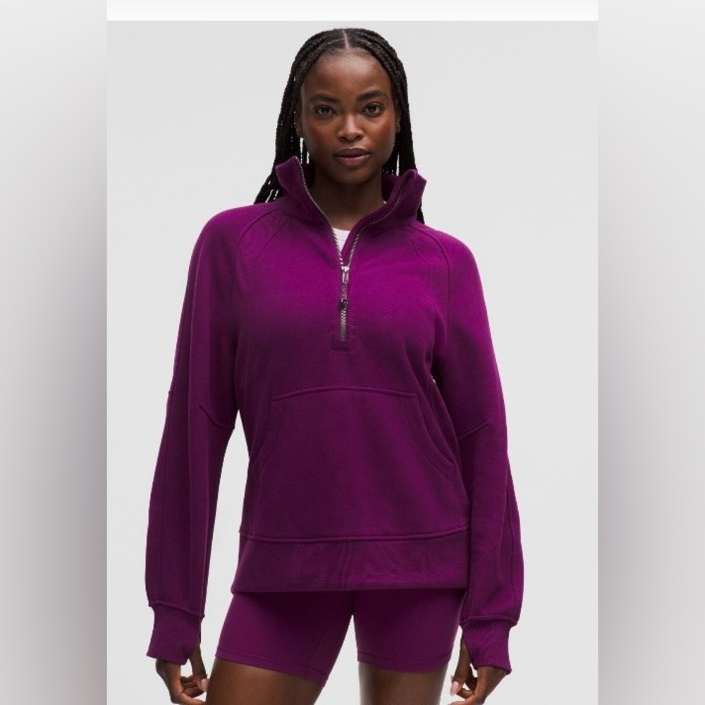 lululemon Scuba Oversized Funnel-Neck Half Zip Chilled GrapeXS/S Great Condition